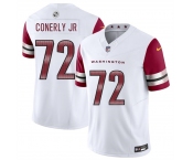 Men's Washington Commanders #72 Josh Conerly Jr White 2025 Draft F.U.S.E. Vapor Limited Football Stitched Jersey