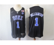 Duke Blue Devils #1 Zion Williamson Black College Basketball Jersey