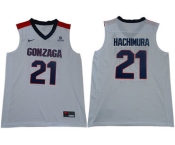 Gonzaga Bulldogs #21 Rui Hachimura White College Basketball Jersey