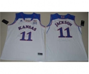 Kansas Jayhawks #11 Josh Jackson White Basketball Stitched NCAA Jersey