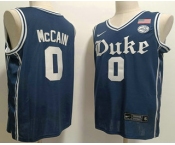 Men's Duke Blue Devils #0 Jared McCAIN Navy College Basketball Jersey