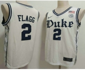 Men's Duke Blue Devils #2 Cooper Flagg White Alternate College Basketball Jersey