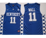 Men's Kentucky Wildcats #11 John Wall Blue Stitched Jersey