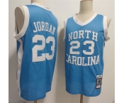 Men's North Carolina Tar Heels #23 Michael Jordan Light Blue Throwback Stitched Jersey