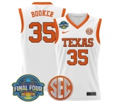 Men's Texas Longhorns #35 Madison Booker White 2025 Sec Women’s Final Four Patch Stitched Basketball Jersey
