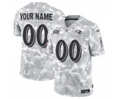 Men's Baltimore Ravens Active Player Custom 2024 F.U.S.E Arctic Camo Salute To Service Limited Stitched Football Jersey