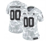 Women's Dallas Cowboys Active Player Custom 2024 F.U.S.E Arctic Camo Salute To Service Limited Stitched Football Jersey