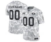 Men's San Francisco 49ers Active Player Custom 2024 F.U.S.E Arctic Camo Salute To Service Limited Stitched Football Jersey