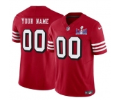 Men's San Francisco 49ers Active Player Custom New Red 2024 F.U.S.E. Super Bowl LVIII Patch Vapor Untouchable Limited Football Stitched Jersey