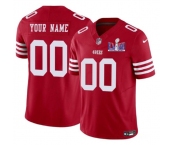 Men's San Francisco 49ers Active Player Custom Red 2024 F.U.S.E. Super Bowl LVIII Patch Vapor Untouchable Limited Football Stitched Jersey