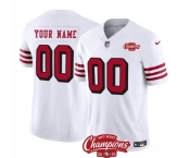 Men's San Francisco 49ers Active Player Custom White 2023 F.U.S.E. NFC West Champions Patch Alternate Football Stitched Jersey
