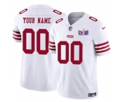 Men's San Francisco 49ers Active Player Custom White 2024 F.U.S.E. Super Bowl LVIII Patch Vapor Untouchable Limited Football Stitched Jersey