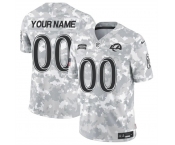 Men's Los Angeles Rams Active Player Custom 2024 F.U.S.E Arctic Camo Salute To Service Limited Stitched Football Jersey