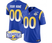 Men's Los Angeles Rams Active Player Custom Blue 2024 NFC West Champions F.U.S.E. Vapor Untouchable Stitched Football Jersey