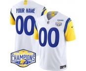 Men's Los Angeles Rams Active Player Custom White 2024 NFC West Champions F.U.S.E. Vapor Untouchable Stitched Football Jersey
