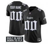 Men's Philadelphia Eagles Active Player Custom Black 2025 F.U.S.E. 'Gothic Philly Edition' Vapor Limited V2 Football Stitched Jersey