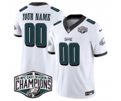Men's Philadelphia Eagles Active Player Custom White 2024 NFC East Champions F.U.S.E. Vapor Untouchable Limited Stitched Football Jersey