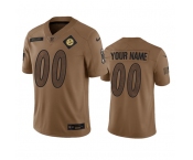 Men's Pittsburgh Steelers Active Player Custom 2023 Brown Salute To Setvice Limited Football Stitched Jersey
