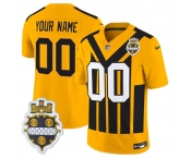 Men's Pittsburgh Steelers Active Player Custom Gold 1933 F.U.S.E. Throwback Alternate Football Stitched Football Jersey