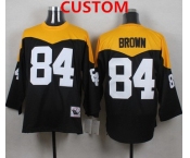 Men's Pittsburgh Steelers Custom Black 1967 Home Throwback NFL Jersey