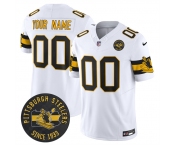 Men’s Pittsburgh Steelers Throwback 1933 Patch whiteVapor Limited All Stitched Jerseys