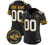 Women's Pittsburgh Steelers Throwback 1933 Patch black Vapor Limited All Stitched Jersey