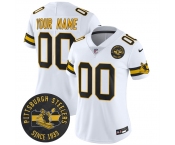 Women's Pittsburgh Steelers Throwback 1933 Patch white Vapor Limited All Stitched Jersey