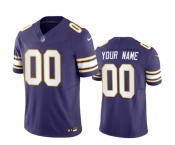 Men's Minnesota Vikings Active Player Custom Purple 2023 F.U.S.E. Throwback Vapor Limited Stitched Football Jersey