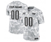 Men's Washington Commanders Active Player Custom 2024 F.U.S.E Arctic Camo Salute To Service Limited Stitched Football Jersey