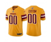 Men's Washington Commanders Customized 2022 Gold Vapor Untouchable Stitched Jersey