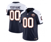 Men's Chicago Bears Active Player Custom 2023 F.U.S.E. Navy White Throwback Limited Football Stitched Jersey