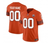 Men's Chicago Bears Active Player Custom 2023 F.U.S.E. Orange Throwback Limited Football Stitched Jersey
