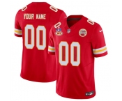 Men's Kansas City Chiefs Active Player Custom Red 2024 F.U.S.E. Super Bowl LVIII Patch With NKH Patch Vapor Untouchable Limited Football Stitched Jersey