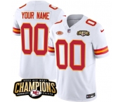 Men's Kansas City Chiefs Active Player Custom White 2023 F.U.S.E. AFC West Champions With NKH Patch Vapor Untouchable Limited Football Stitched Jersey