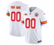 Men's Kansas City Chiefs Active Player Custom White 2023 F.U.S.E. With NKH Patch Vapor Untouchable Limited Football Stitched Jersey