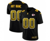 Men's Kansas City Chiefs Custom Black Golden Sequin Vapor Limited Football Jersey