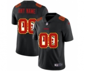 Men's Kansas City Chiefs Custom Team Logo Dual Overlap Limited Football Jersey Black