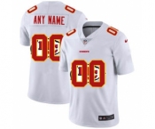 Men's Kansas City Chiefs Custom White Team Logo Dual Overlap Limited Football Jersey