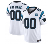 Men's Carolina Panthers Active Player Custom White 2024 30th Anniversary Patch F.U.S.E. Vapor Limited Stitched Football Jersey