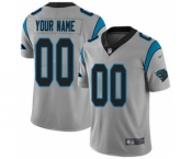 Men's Carolina Panthers Customized Silver Stitched Football Limited Inverted Legend Jersey