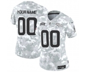 Women's Denver Broncos Active Player Custom 2024 F.U.S.E Arctic Camo Salute To Service Limited Stitched Jersey