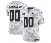 Men's Houston Texans Active Player Custom 2024 F.U.S.E Arctic Camo Salute To Service Limited Stitched Football Jersey