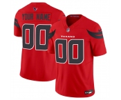 Men's Houston Texans Active Player Custom Red 2024 Alternate Vapor F.U.S.E. Limited Football Stitched Jersey