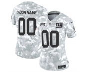 Women's New York Giants Active Player Custom 2024 F.U.S.E Arctic Camo Salute To Service Limited Stitched Football Jersey