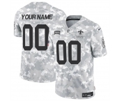 Men's New Orleans Saints Active Player Custom 2024 F.U.S.E Arctic Camo Salute To Service Limited Stitched Football Jersey