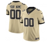 Men's New Orleans Saints Active Player Custom Gold 2025 F.U.S.E. Alternate Vapor Limited Football Stitched Jersey