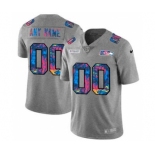 Men's Seattle Seahawks Custom Multi-Color Greyheather 2020 Crucial Catch Vapor Untouchable Limited Football Jersey