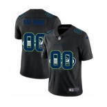 Men's Seattle Seahawks Custom Team Logo Dual Overlap Limited Football Jersey Black