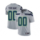 Men's Seattle Seahawks Customized Grey Alternate Vapor Untouchable Custom Limited Football Jersey