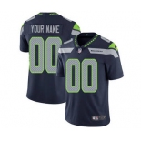 Men's Seattle Seahawks Customized Navy Blue Team Color Vapor Untouchable Custom Limited Football Jersey